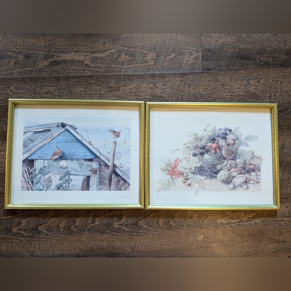Marjolein Bastin Art Print Pictures Sunflowers Berries Birds Butterflies Set 2